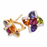 Bellari 18k Yellow Gold Multi-Gemstone and Diamond Earrings