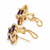 Bellari 18k Yellow Gold Multi-Gemstone and Diamond Earrings