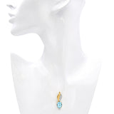 Vintage 14k Yellow Gold Diamond and Blue Topaz Pendant