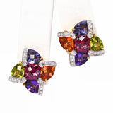 Bellari 18k Yellow Gold Multi-Gemstone and Diamond Earrings