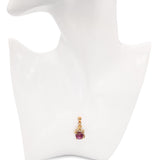 Vintage 18k Yellow Gold Star Ruby and Diamond Pendant