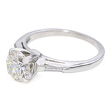 Vintage 14k White Gold 1.67tcw J Vs2 Old Euro Diamond Ring