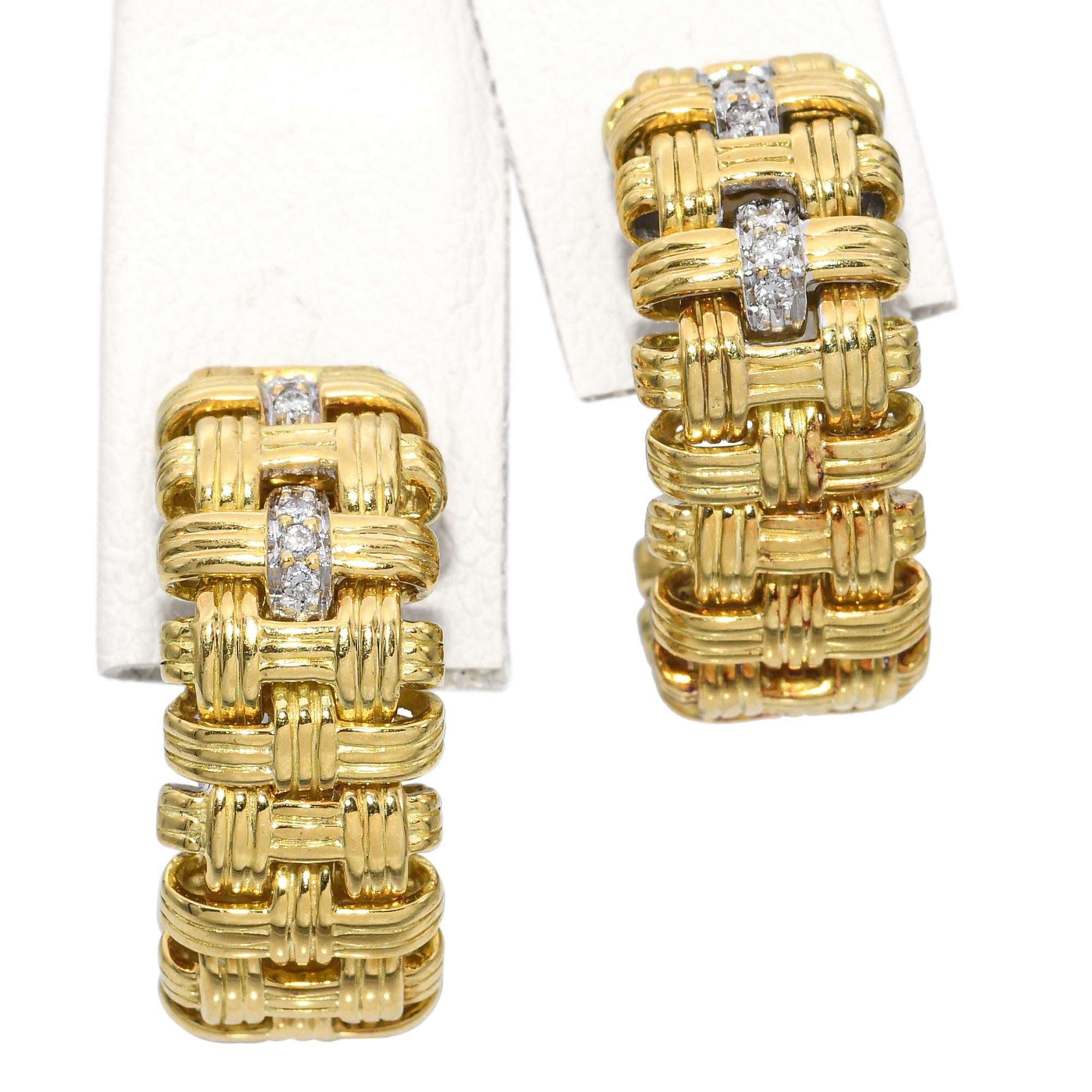 Roberto Coin 18k Yellow Gold and Diamond Jewelry Suite