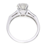 Vintage 14k White Gold 1.67tcw J Vs2 Old Euro Diamond Ring