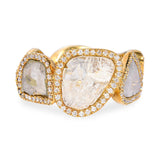 18k Yellow Gold 2.8tcw Portrait Cut Diamond Band Ring