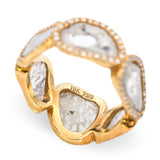 18k Yellow Gold 2.8tcw Portrait Cut Diamond Band Ring