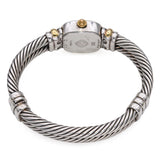 David Yurman Sterling Silver & 18k Yellow Gold MOP Cable Watch