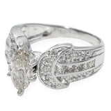 Vintage 18k White Gold 2.0tcw Marquise Diamond Ring