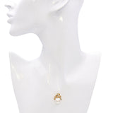 18k Yellow Gold 0.26tcw Colored Diamond and Pearl Pendant
