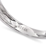 14k White Gold Diamond Half Band Pave Ring