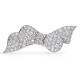 Antique Platinum 2.65tcw Old Euro Cut Diamond Bow Brooch