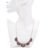 Antique Gold and Silver 15.73tcw Amethyst Decorative Necklace
