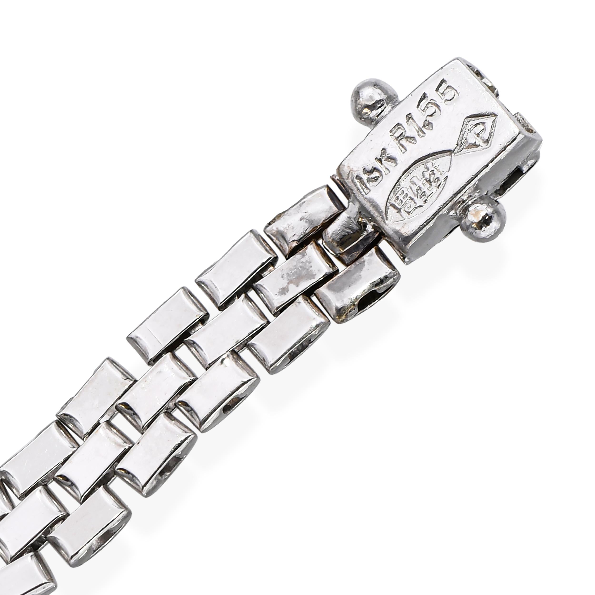 Vintage 18k White Gold 1.55tcw Ruby and Diamond Bracelet