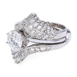 Vintage 14k White Gold 1.94tcw Diamond Ring With Jacket