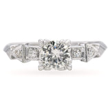 Vintage 18k White Gold 0.52tcw Diamond Engagement Ring