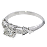 Vintage 18k White Gold 0.52tcw Diamond Engagement Ring