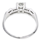 Vintage 18k White Gold 0.52tcw Diamond Engagement Ring