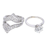Vintage 14k White Gold 1.94tcw Diamond Ring With Jacket