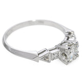 Vintage 18k White Gold 0.52tcw Diamond Engagement Ring