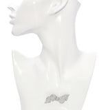 Antique Platinum 2.65tcw Old Euro Cut Diamond Bow Brooch