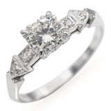 Vintage 18k White Gold 0.52tcw Diamond Engagement Ring