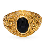 Vintage Class of 1944 US Naval Academy Yellow Gold Onyx Ring