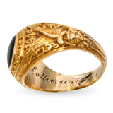 Vintage Class of 1944 US Naval Academy Yellow Gold Onyx Ring