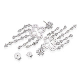 18k White Gold Diamond Dangle Earrings