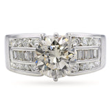 18k White Gold GIA 2.73tcw Diamond Engagement Ring GIA