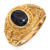 Vintage Class of 1944 US Naval Academy Yellow Gold Onyx Ring