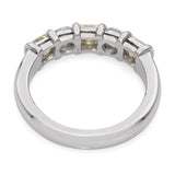 Platinum 1.65tcw Diamond and Fancy Yellow Diamond Band Ring