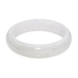 GIA Type A Burmese Light Grayish Green Jade Bangle