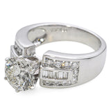 18k White Gold GIA 2.73tcw Diamond Engagement Ring GIA