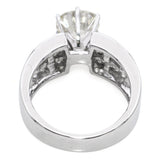 18k White Gold GIA 2.73tcw Diamond Engagement Ring GIA