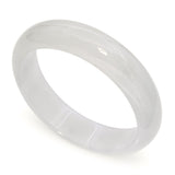 GIA Type A Burmese Light Grayish Green Jade Bangle