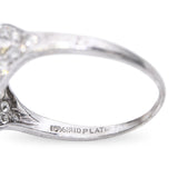 Art Deco Platinum Filigree Old Euro Cut 2.06tcw H I1 Diamond Ring