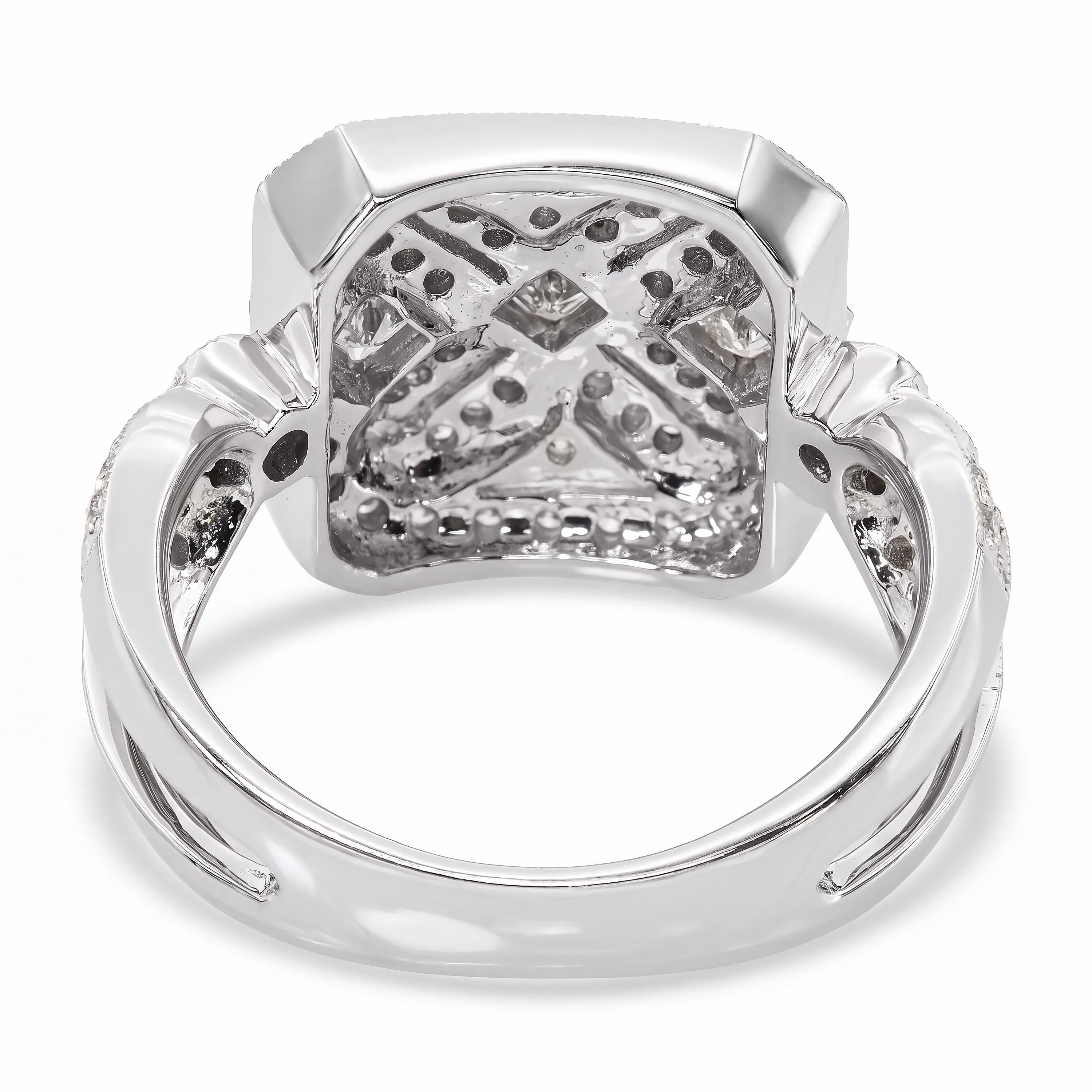 18k White Gold Prisma Diamond Pave Ring