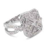18k White Gold Prisma Diamond Pave Ring