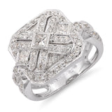 18k White Gold Prisma Diamond Pave Ring
