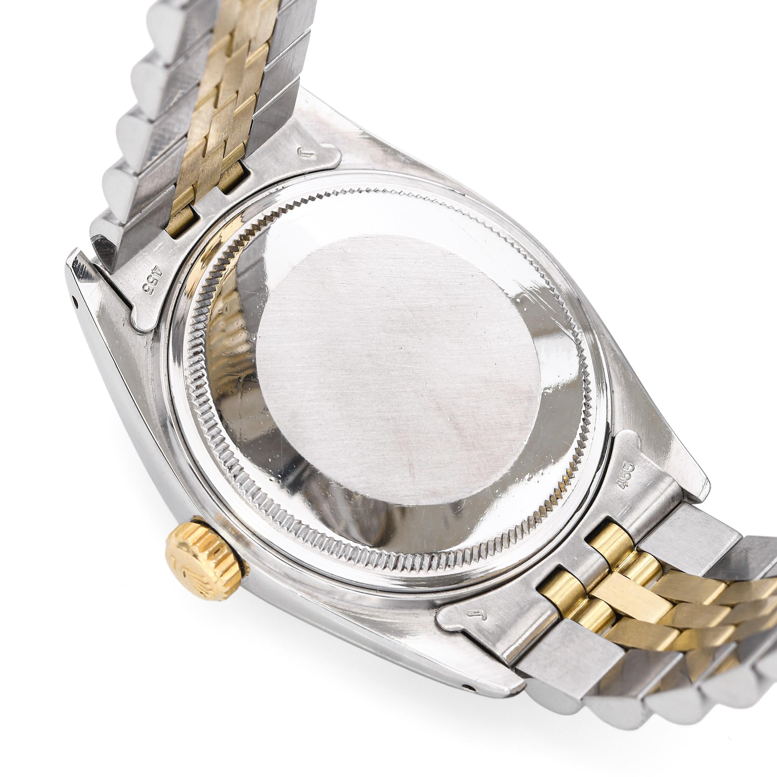 Rolex Datejust Roman Ivory Dial Two-Tone Automatic Men's Watch Ref 16233