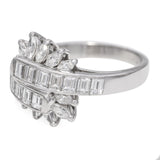 Vintage Platinum 1.02tcw Diamond Statement Ring