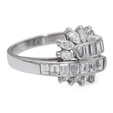 Vintage Platinum 1.02tcw Diamond Statement Ring