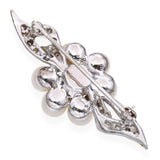 Vintage White Gold Pearl and Diamond Brooch