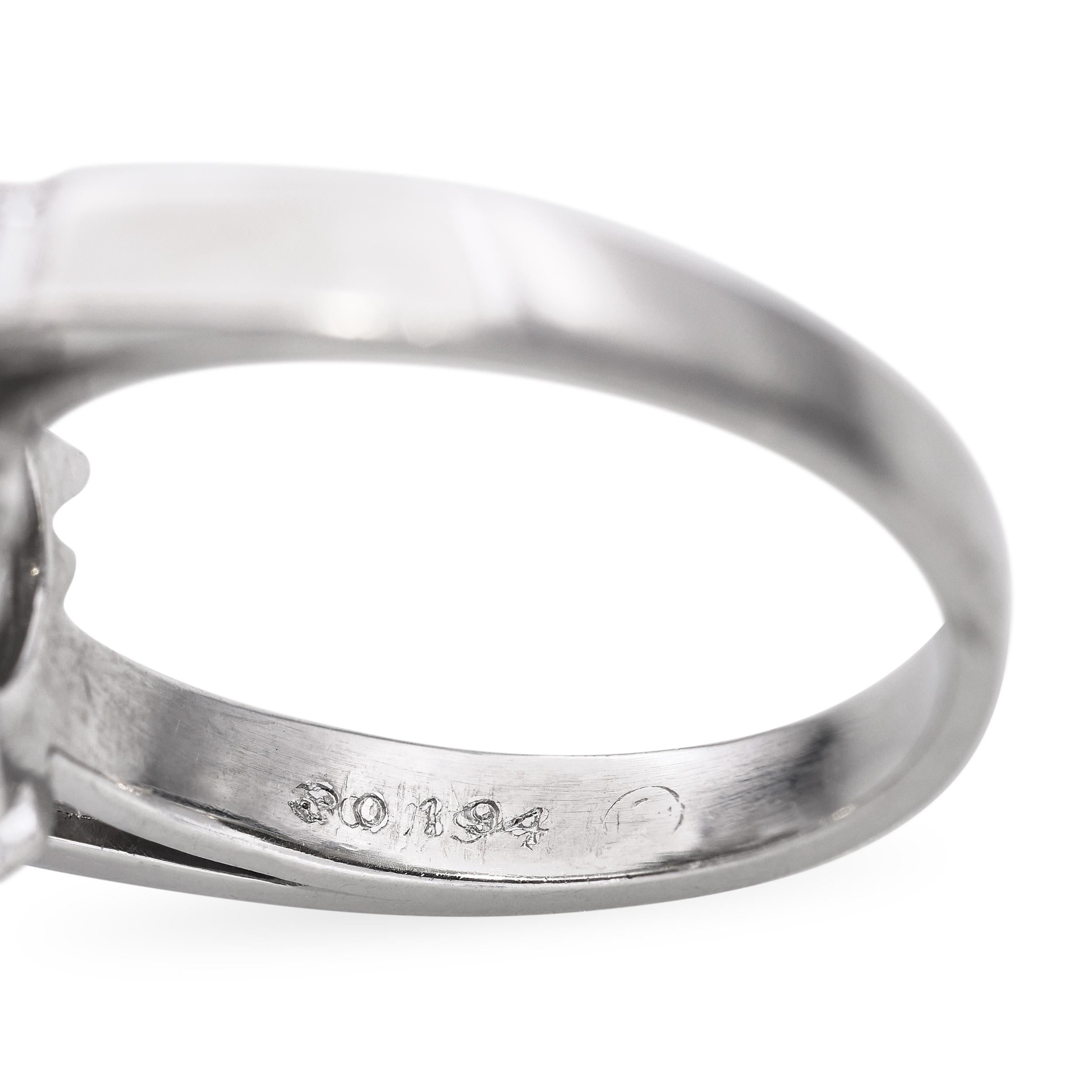 Vintage Platinum 1.02tcw Diamond Statement Ring
