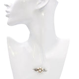 Vintage White Gold Pearl and Diamond Brooch