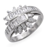 Vintage Platinum 1.02tcw Diamond Statement Ring