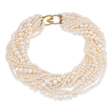 Vintage Tiffany & Co. 18k Yellow Gold Multipearl Strand Necklace