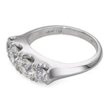 Vintage 18k White Gold 4-Stone 1.95tcw Diamond Ring