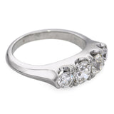 Vintage 18k White Gold 4-Stone 1.95tcw Diamond Ring