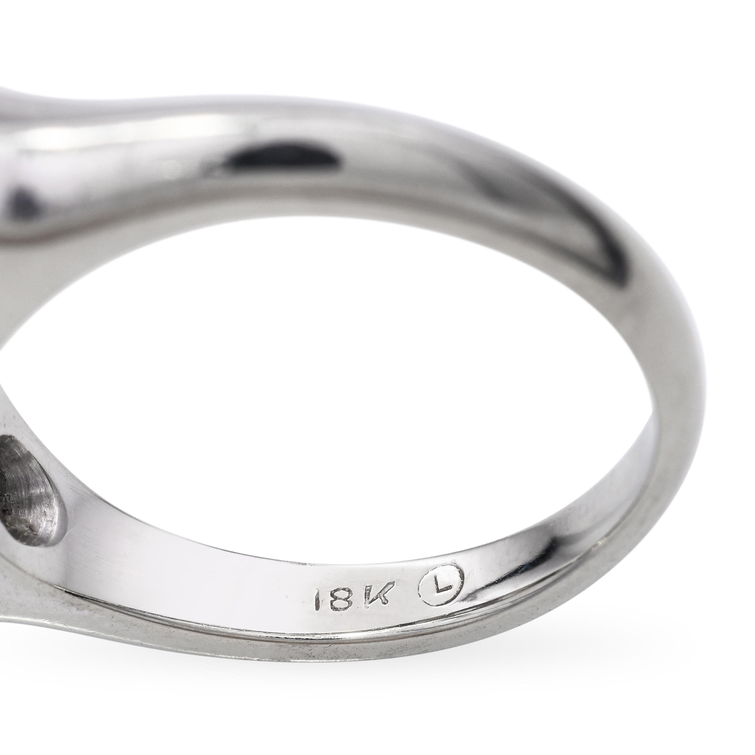 Vintage 18k White Gold 4-Stone 1.95tcw Diamond Ring